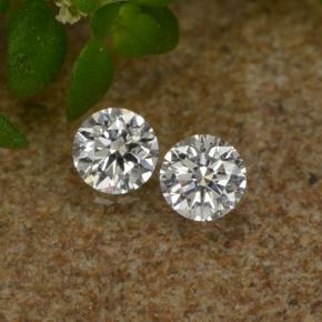 0.07 ctw White Diamond Gemstones, Diamond Gems in Diamond-Cut Shape for Sale.