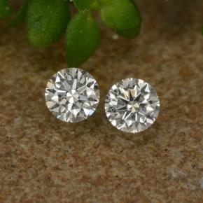 0.06 ctw White Diamond Gemstones, Diamond Gems in Diamond-Cut Shape for Sale.