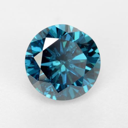 0.42 ct Blue Diamond Stone, Natural Diamond in Diamond-Cut Shape for Sale