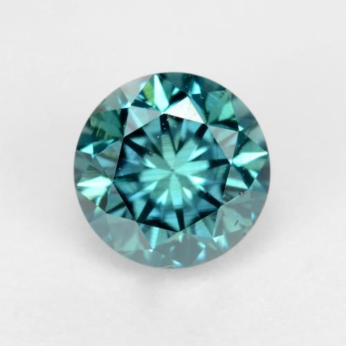 0.37 ct Turquoise Diamond Gemstone, Diamond Gem in Diamond-Cut Shape for Sale.