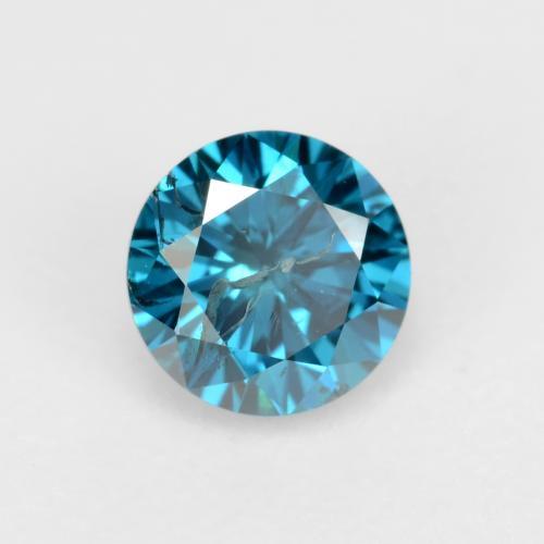 0.30 ct Turquoise Diamond Stone, Natural Diamond in Diamond-Cut Shape for Sale