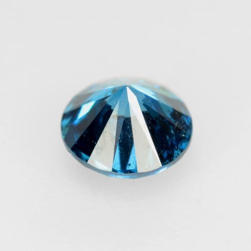 Diamond Gemstone in 4 mm (calibrated) Size for Sale, Diamond Stone in Intense Silver Aqua-Blue Color