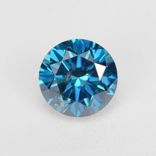 ca 3,8mm echter natürlicher blauer Diamant Brillant ca 0,20ct #1 