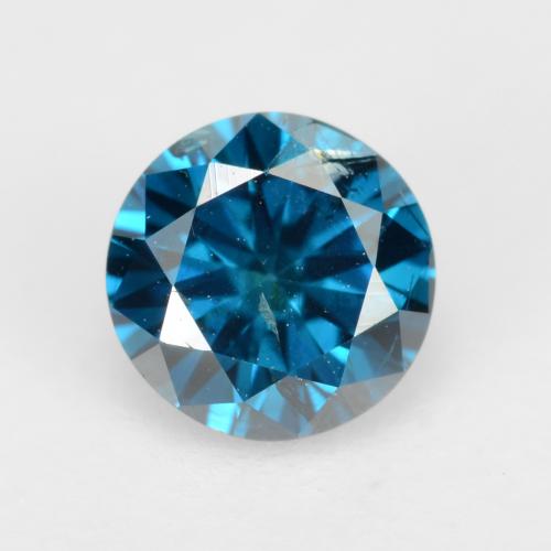 0.32 ct Blue Diamond Gemstone, Diamond Gem in Diamond-Cut Shape for Sale.