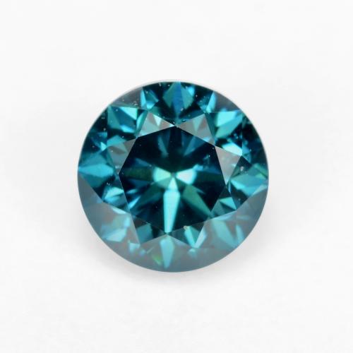 0.37 ct Turquoise Diamond Gemstone, Diamond Gem in Diamond-Cut Shape for Sale.