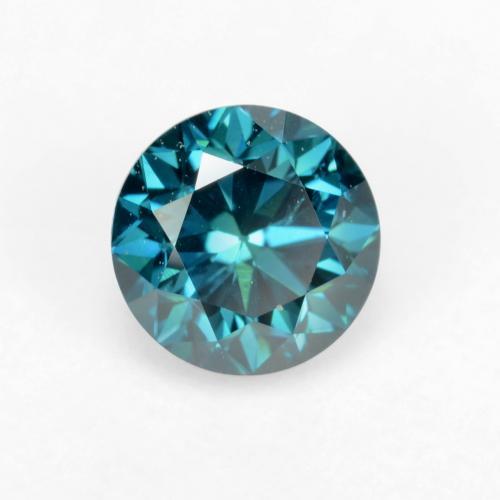 0.37 ct Turquoise Diamond Stone, Natural Diamond in Diamond-Cut Shape for Sale