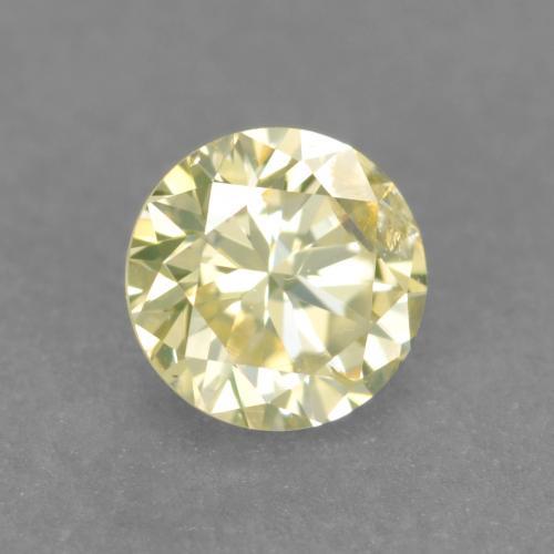 0.23 ct Yellow Diamond Stone, Natural Diamond in Diamond-Cut Shape for Sale