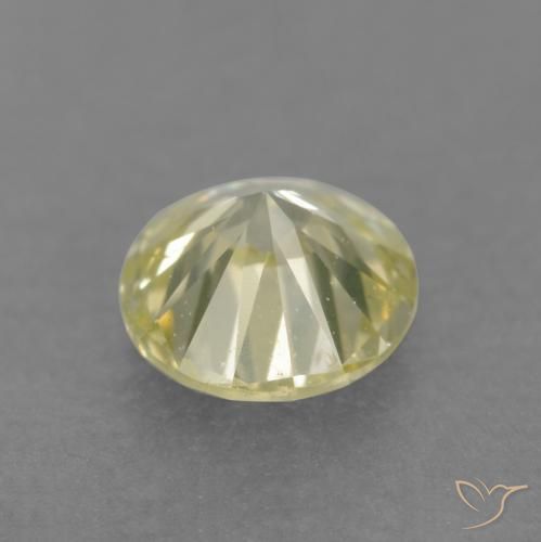 Diamond Gemstone in 3.5 mm (calibrated) Size for Sale, Diamond Stone in Medium-Light Yellow Color