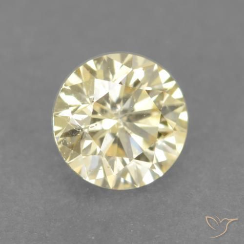 0.18 ct Golden Diamond Stone, Natural Diamond in Diamond-Cut Shape for Sale