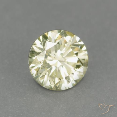 0.15 ct Yellow Diamond Stone, Natural Diamond in Diamond-Cut Shape for Sale