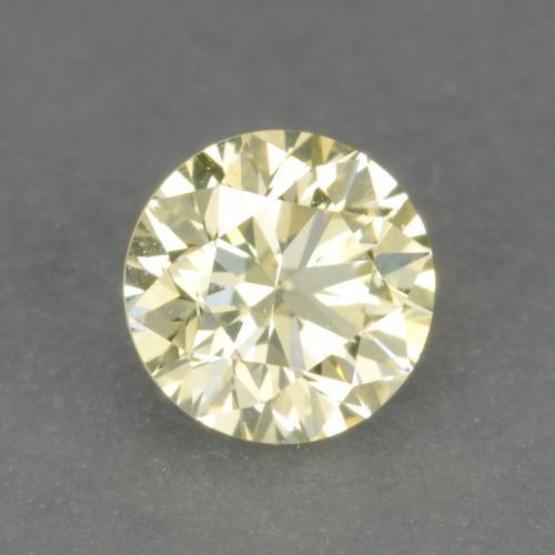 0.18 ct Yellow Diamond Stone, Natural Diamond in Diamond-Cut Shape for Sale