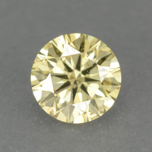 0.20 ct Yellow Diamond Gemstone, Diamond Gem in Diamond-Cut Shape for Sale.