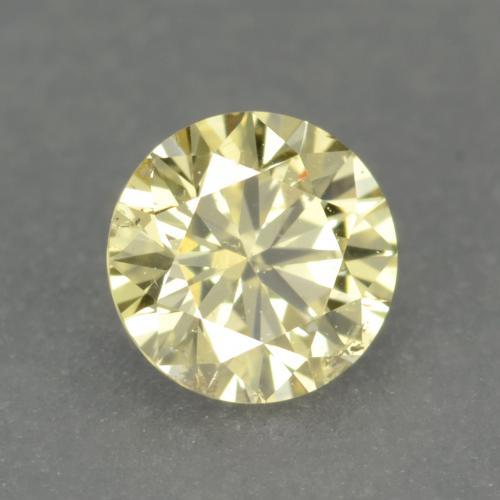 0.20 ct Yellow Diamond Stone, Natural Diamond in Diamond-Cut Shape for Sale