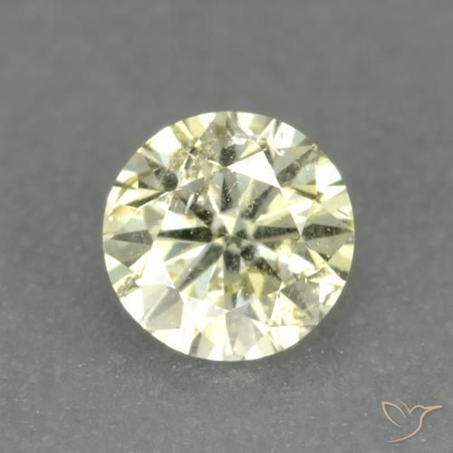 Diamant jaune de 0,17 ct, taille diamant de 3,5 mm du Brésil, Photo A
