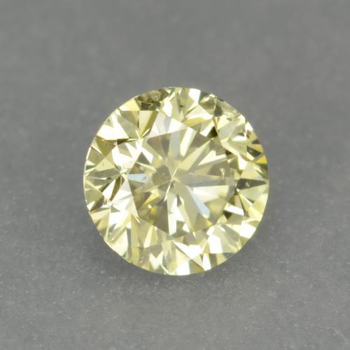 0.18 ct Yellow Diamond Stone, Natural Diamond in Diamond-Cut Shape for Sale