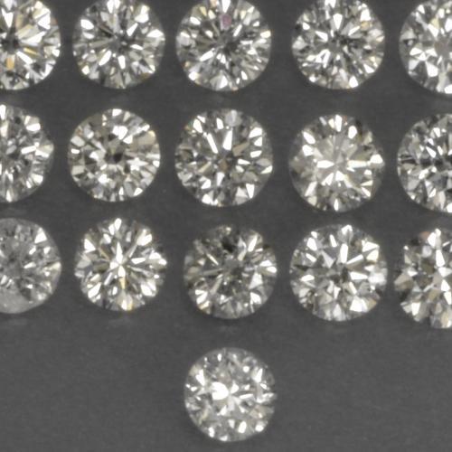 0.03 ct White Diamond Stone, Natural Diamond in Diamond-Cut Shape for Sale