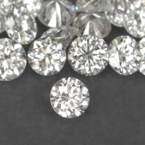 0.01 ct White Diamond Stone, Natural Diamond in Diamond-Cut Shape for Sale