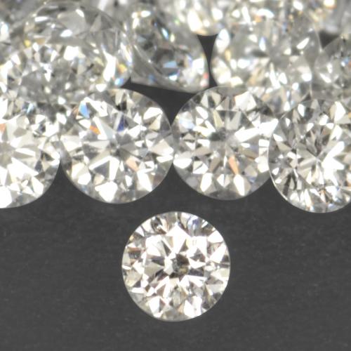 0.04 ctw White Diamond Gemstones, Diamond Gems in Diamond-Cut Shape for Sale.