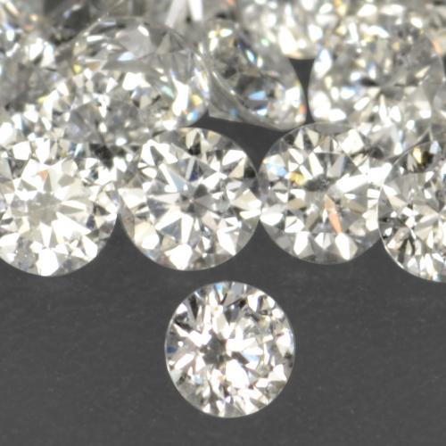 0.02 ct White Diamond Stone, Natural Diamond in Diamond-Cut Shape for Sale