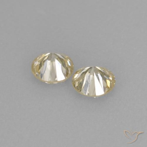 Diamond Gemstones in 3.5 mm (calibrated) Size for Sale, Diamond Stones in Champagne Color