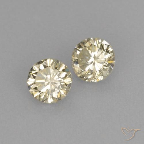0.37 ctw Golden Diamond Stones, Natural Diamond in Diamond-Cut Shape for Sale