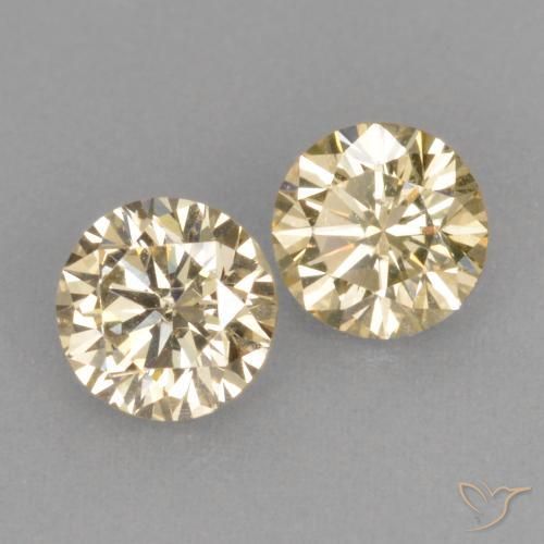 0.51 ctw Golden Diamond Stones, Natural Diamond in Diamond-Cut Shape for Sale