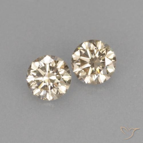 0.22 ctw Brown Diamond Stones, Natural Diamond in Diamond-Cut Shape for Sale