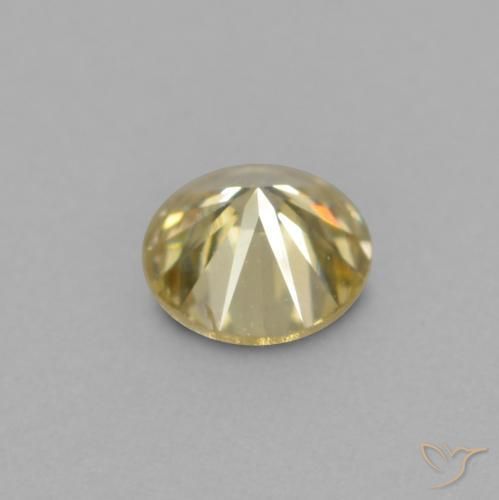 Diamond Gemstone in 3.2 mm Size for Sale, Diamond Stone in champagne Color