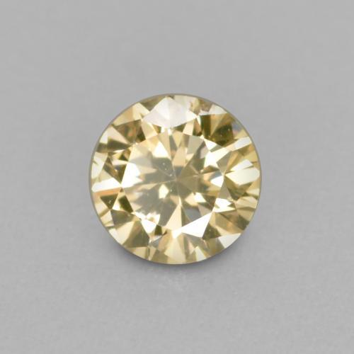 0.10 ct Golden Diamond Stone, Natural Diamond in Diamond-Cut Shape for Sale