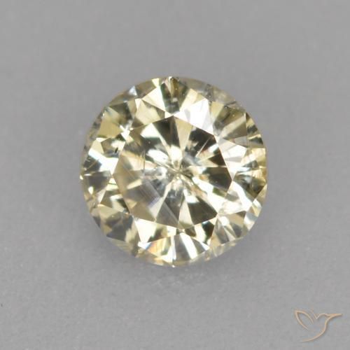 0.20 ct Golden Diamond Stone, Natural Diamond in Diamond-Cut Shape for Sale