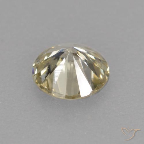 Diamond Gemstone in 4 mm (calibrated) Size for Sale, Diamond Stone in Champagne Color