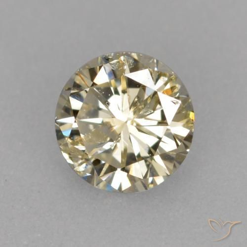 0.25 ct Golden Diamond Stone, Natural Diamond in Diamond-Cut Shape for Sale