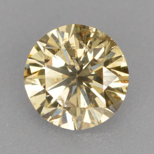0.41 ct Golden Diamond Stone, Natural Diamond in Diamond-Cut Shape for Sale