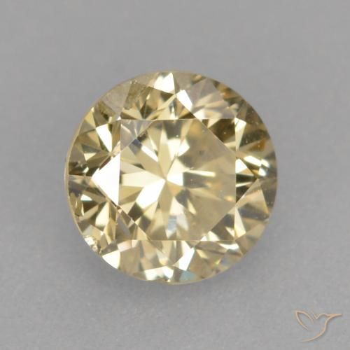 0.36 ct Golden Diamond Stone, Natural Diamond in Diamond-Cut Shape for Sale
