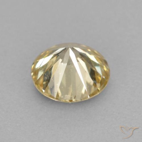 Diamond Gemstone in 4 mm (calibrated) Size for Sale, Diamond Stone in Champagne Color