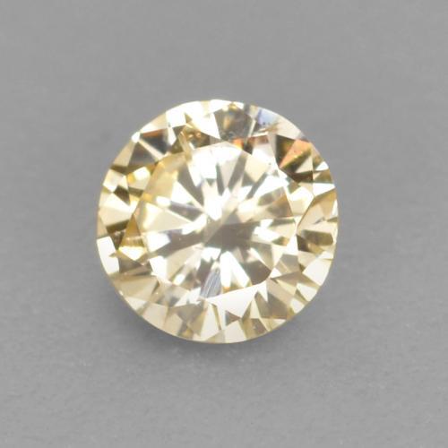 0.09 ct Golden Diamond Stone, Natural Diamond in Diamond-Cut Shape for Sale
