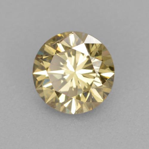 0.31 ct Golden Diamond Stone, Natural Diamond in Diamond-Cut Shape for Sale
