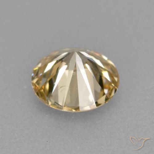 Diamond Gemstone in 4.5 mm (calibrated) Size for Sale, Diamond Stone in Cognac Color