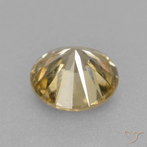 Diamond Gemstone in 4 mm (calibrated) Size for Sale, Diamond Stone in champagne Color