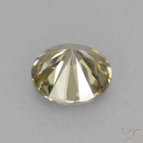 Diamond Gemstone in 3.7 mm Size for Sale, Diamond Stone in Champagne Color