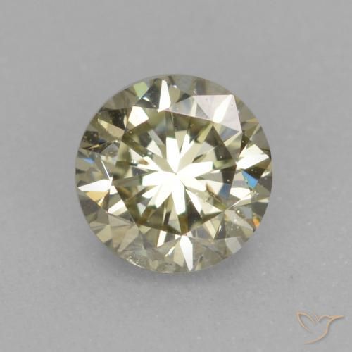 0.27 ct Yellow Diamond Gemstone, Diamond Gem in Diamond-Cut Shape for Sale.