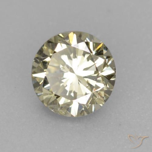 0.27 ct Yellow Diamond Stone, Natural Diamond in Diamond-Cut Shape for Sale