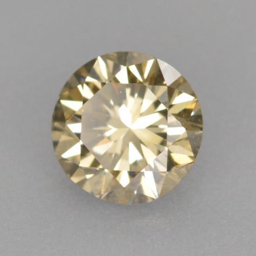 0.30 ct Brown Diamond Stone, Natural Diamond in Diamond-Cut Shape for Sale