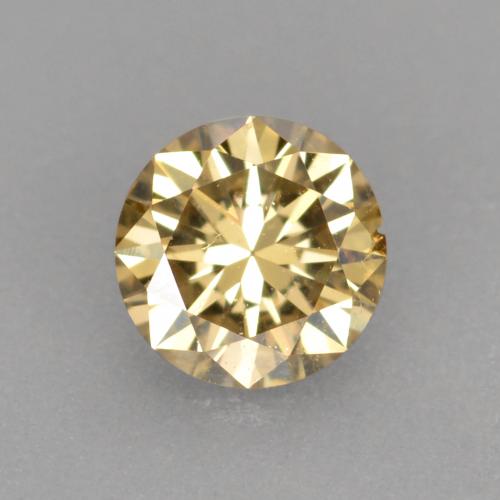 0.22 ct Golden Diamond Gemstone, Diamond Gem in Diamond-Cut Shape for Sale.