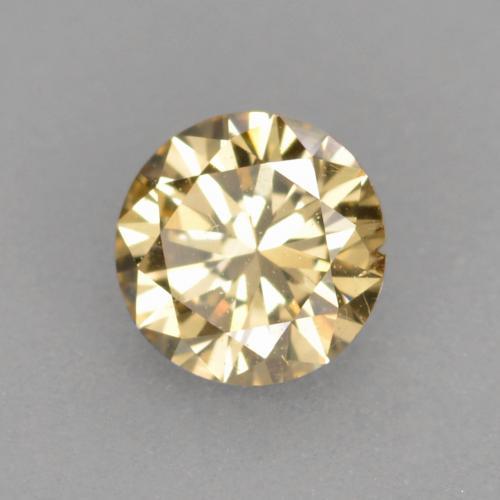 0.22 ct Golden Diamond Stone, Natural Diamond in Diamond-Cut Shape for Sale