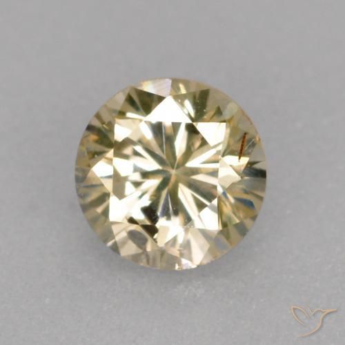 0.23 ct Golden Diamond Stone, Natural Diamond in Diamond-Cut Shape for Sale