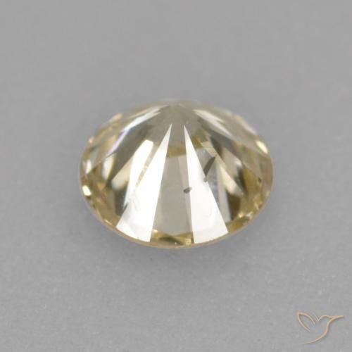 Diamond Gemstone in 4 mm (calibrated) Size for Sale, Diamond Stone in Champagne Color