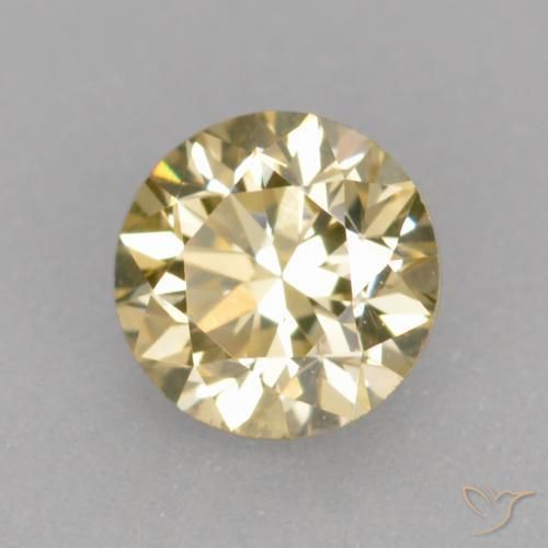 0.31 ct Golden Diamond Stone, Natural Diamond in Diamond-Cut Shape for Sale