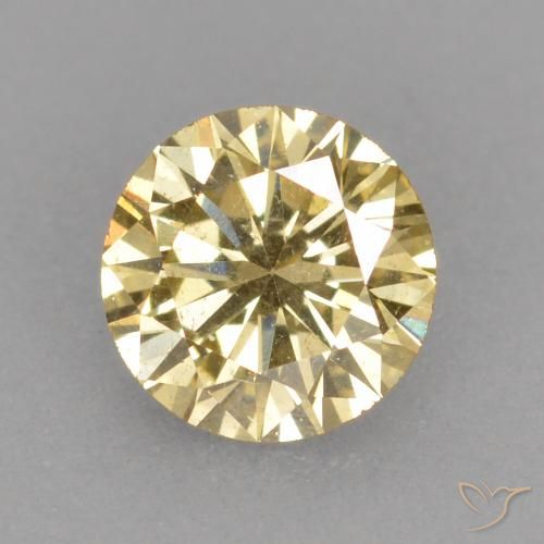 0.3 ct Yellow Diamond, 4.4 mm Diamond Cut From India, Photo A