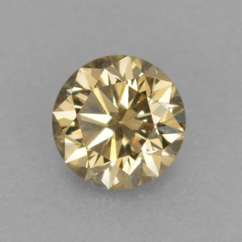 0.12 ct Brown Diamond Stone, Natural Diamond in Diamond-Cut Shape for Sale